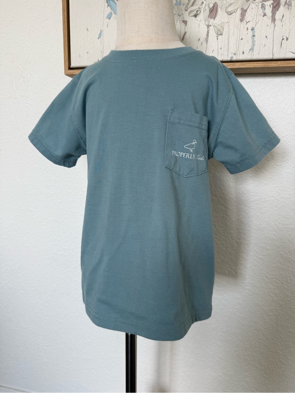 Properly Tied Kids Short Sleeve Pocket Tee with Hunting Dog